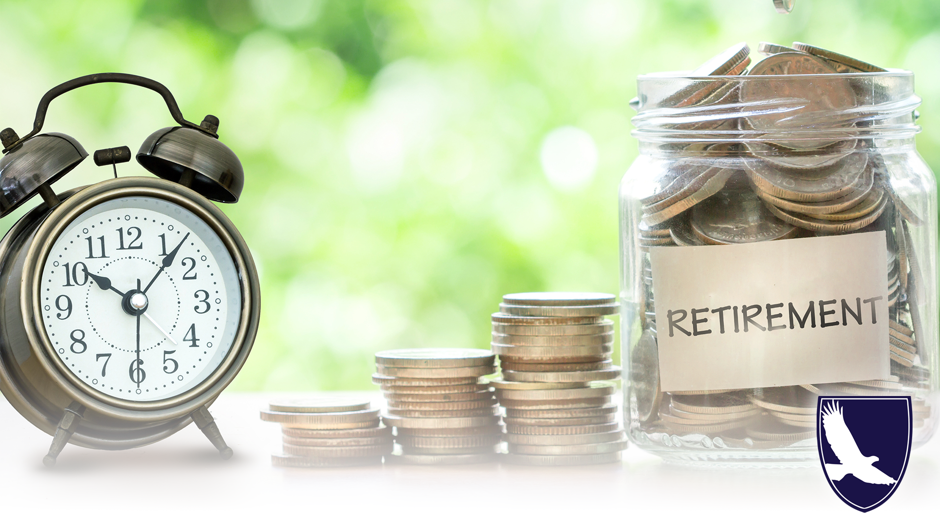 Coin Money, Clock and Jar Filled with coin money